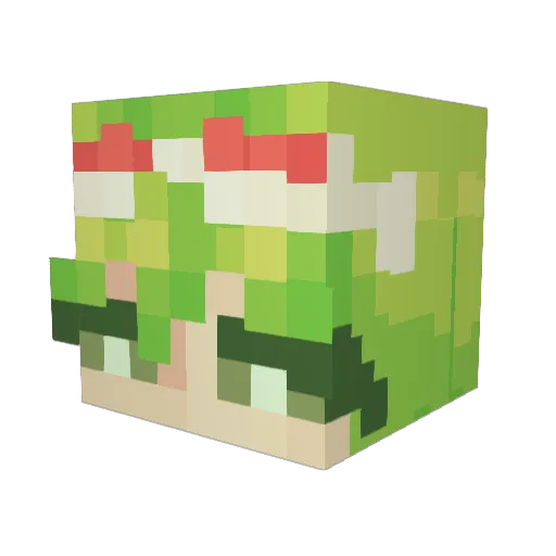 Dcobra12 Minecraft avatar head, 3D render