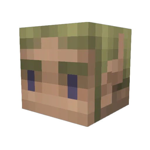 Dcorona Minecraft avatar head, 3D render