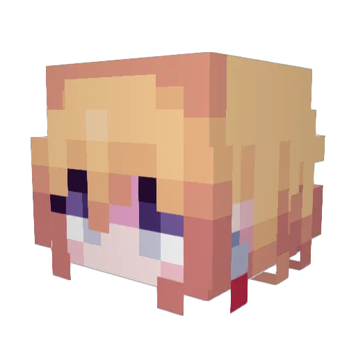 DcwII71 Minecraft avatar head, 3D render