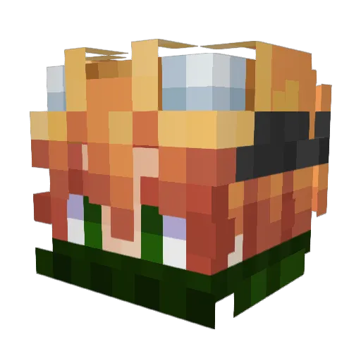 Dd_rkLeaf_ Minecraft avatar head, 3D render