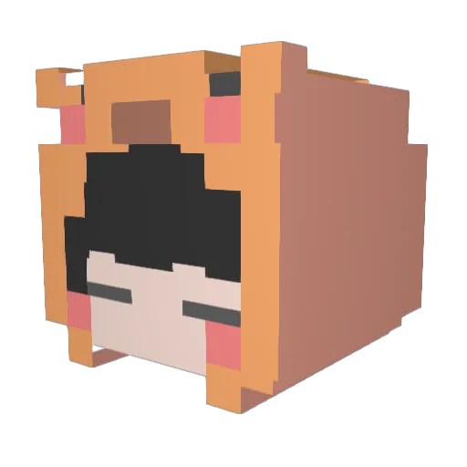 Ddaac Minecraft avatar head, 3D render