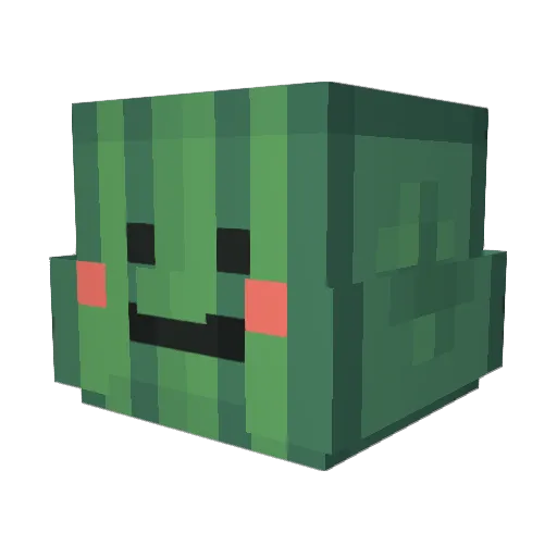 Ddanu_ Minecraft avatar head, 3D render