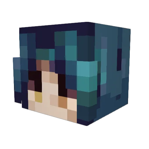 Ddazai12 Minecraft avatar head, 3D render