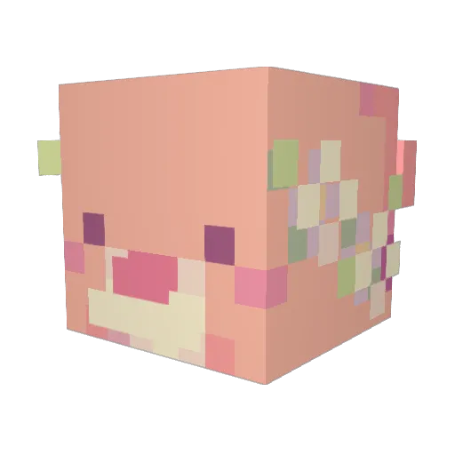 Dddddduuu_ Minecraft avatar head, 3D render