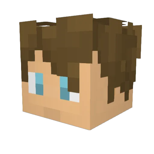Ddiaboloer Minecraft avatar head, 3D render