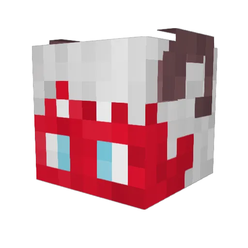 DdoMwe Minecraft avatar head, 3D render