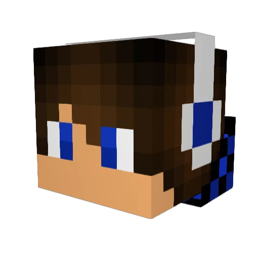 Ddog_18 Minecraft avatar head, 3D render