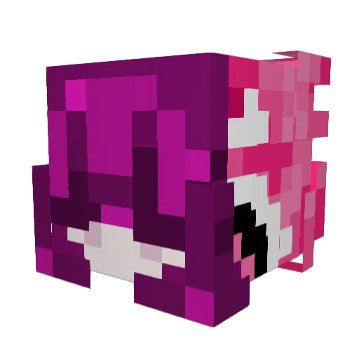 Ddommip Minecraft avatar head, 3D render