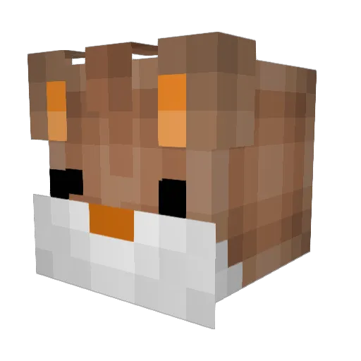 Ddoq Minecraft avatar head, 3D render