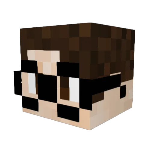 Ddot_24 Minecraft avatar head, 3D render