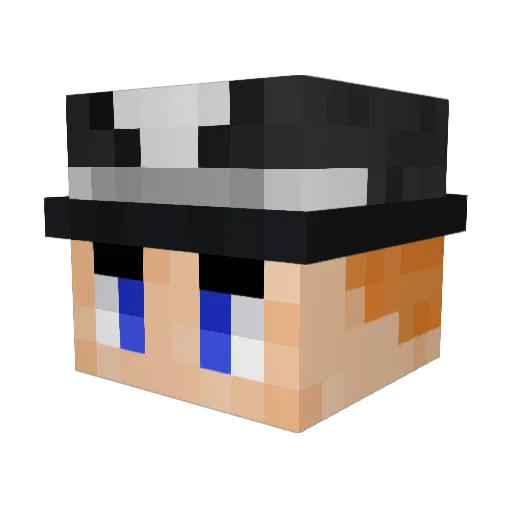 DdoubleAN4 Minecraft avatar head, 3D render
