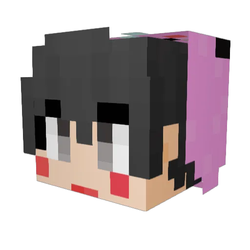 Ddoyan Minecraft avatar head, 3D render