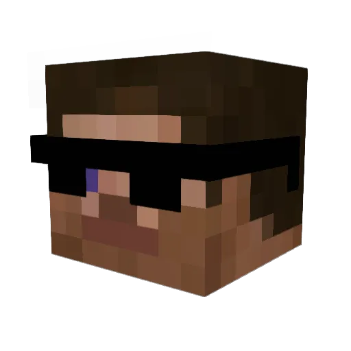 DdssF Minecraft avatar head, 3D render