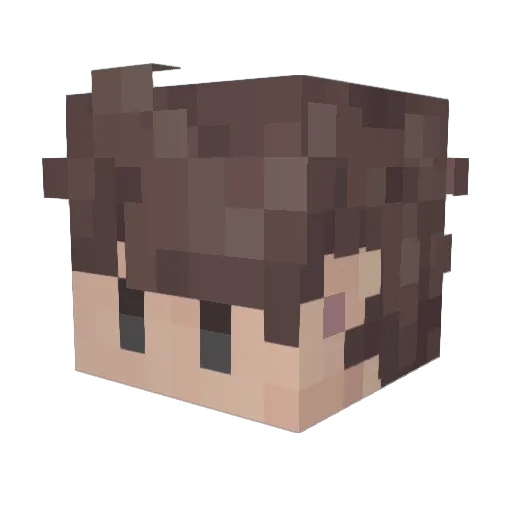 Dduarin Minecraft avatar head, 3D render