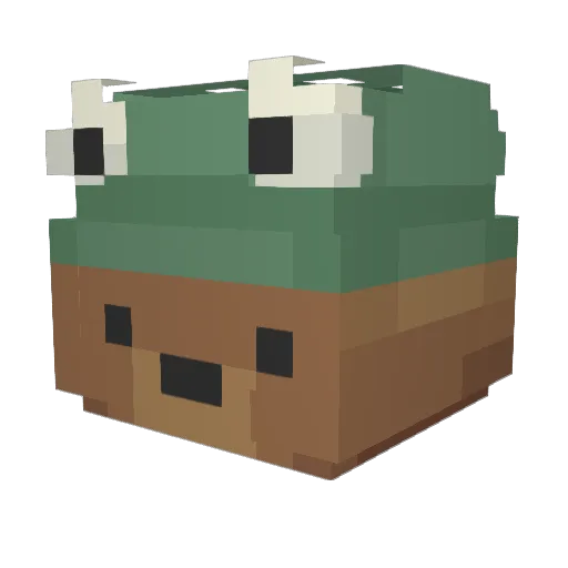 Ddylos Minecraft avatar head, 3D render