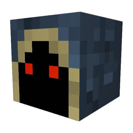 Ddynen Minecraft avatar head, 3D render
