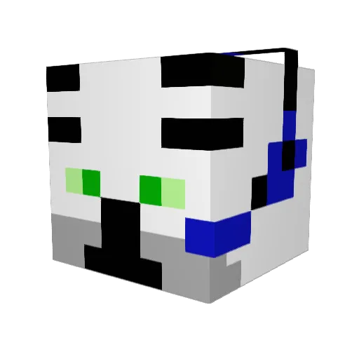 De1taTaco Minecraft avatar head, 3D render