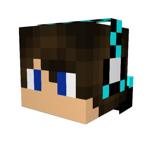 De1uxe_ Minecraft avatar head, 3D render