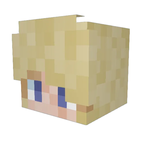 De3k Minecraft avatar head, 3D render