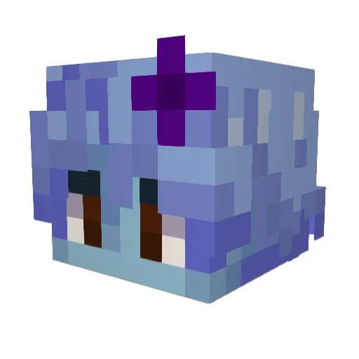 De3mo1 Minecraft avatar head, 3D render