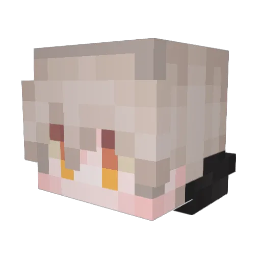 De3mo__ Minecraft avatar head, 3D render