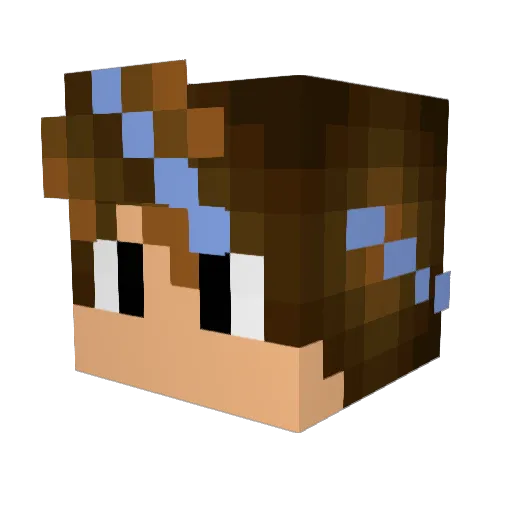 De9d Minecraft avatar head, 3D render