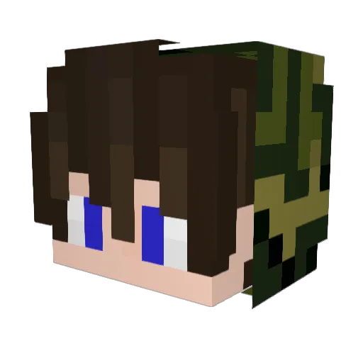 DeAdMaNezz Minecraft avatar head, 3D render