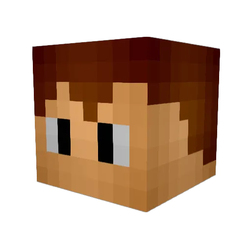 DeAlba Minecraft avatar head, 3D render