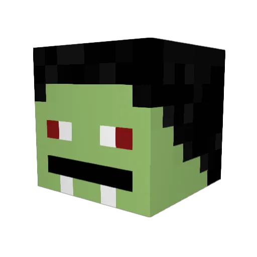 DeAnda6 Minecraft avatar head, 3D render