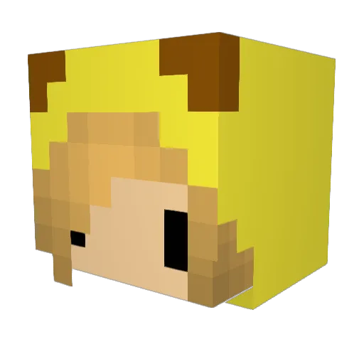 DeBaum Minecraft avatar head, 3D render
