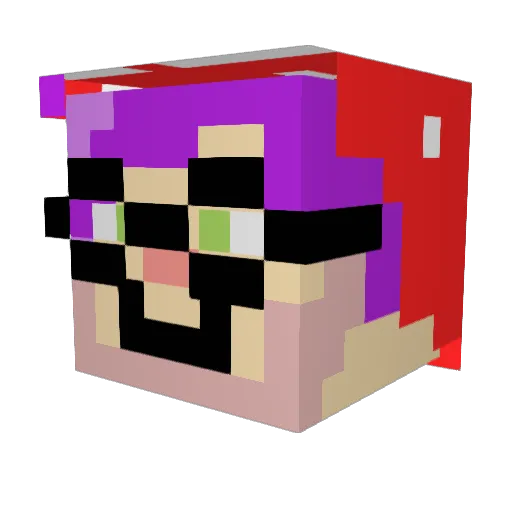 DeBootyKillah Minecraft avatar head, 3D render
