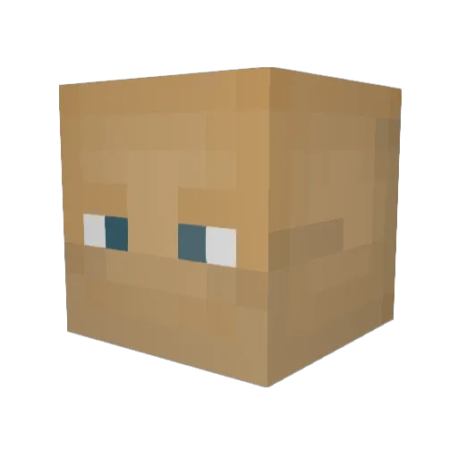 DeBray3 Minecraft avatar head, 3D render