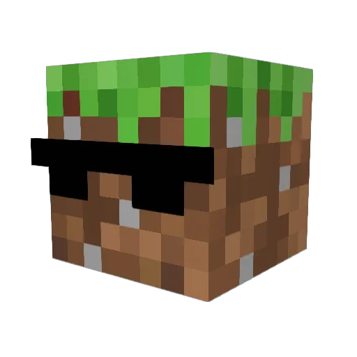 DeCentralizedH Minecraft avatar head, 3D render