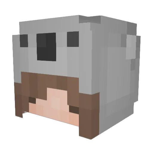 DeChino Minecraft avatar head, 3D render