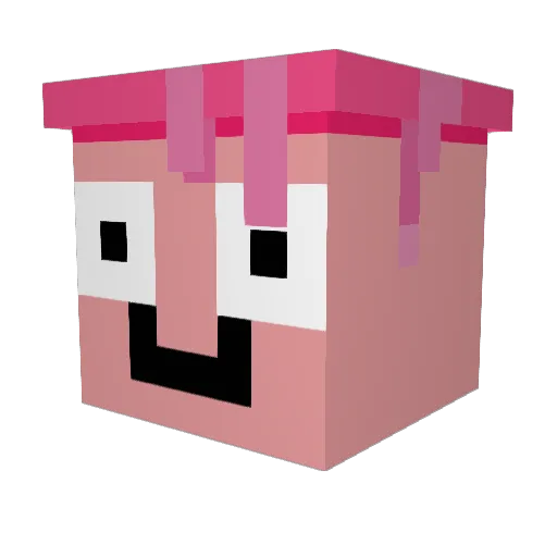 DeClyde Minecraft avatar head, 3D render