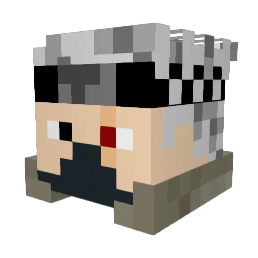 DeCocoHD Minecraft avatar head, 3D render