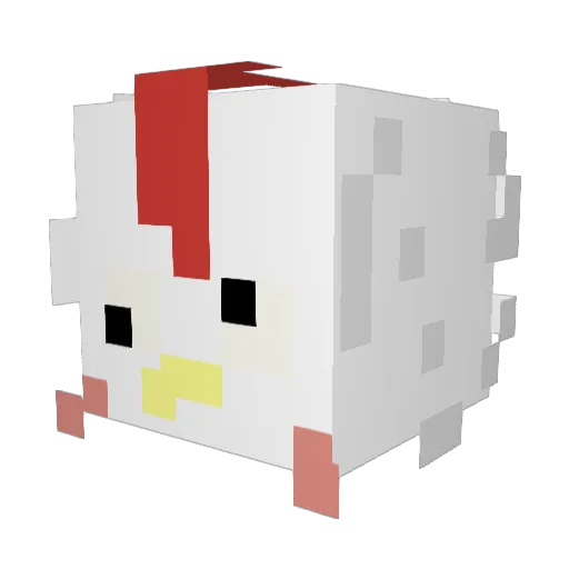 DeDDang Minecraft avatar head, 3D render