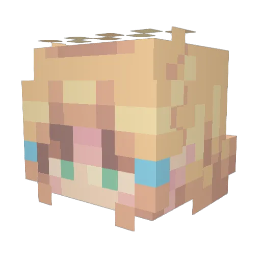 DeDMeeTBruh Minecraft avatar head, 3D render