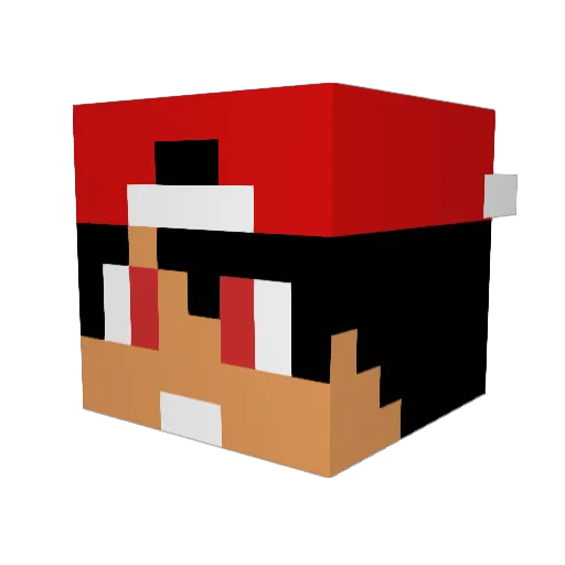 DeDaniels Minecraft avatar head, 3D render
