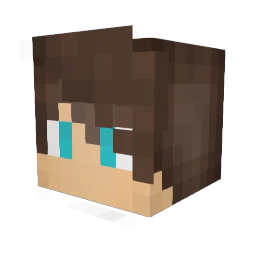 DeDeH Minecraft avatar head, 3D render