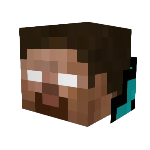 DeDestroy Minecraft avatar head, 3D render