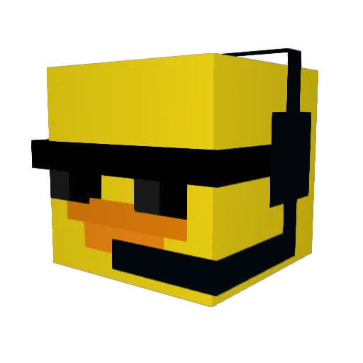 DeDo0 Minecraft avatar head, 3D render