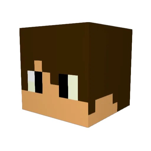 DeDoraDoder Minecraft avatar head, 3D render