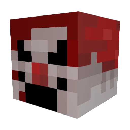 DeDreek Minecraft avatar head, 3D render