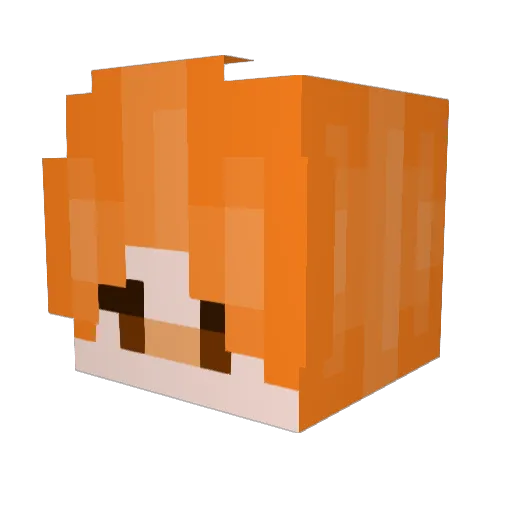 DeDyWkA Minecraft avatar head, 3D render