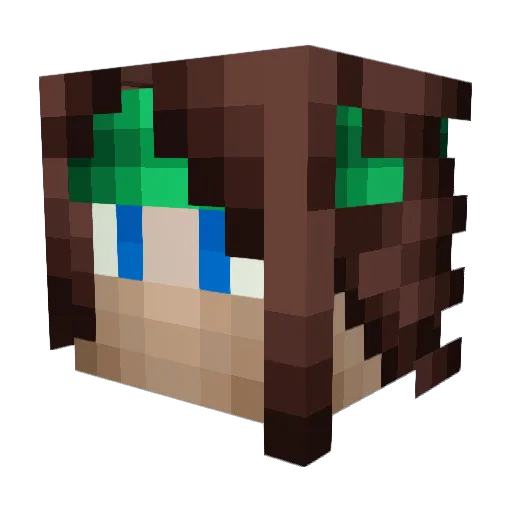 DeEcho Minecraft avatar head, 3D render