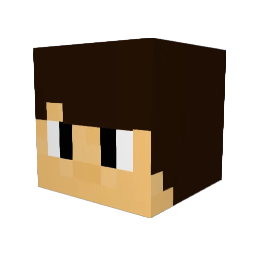 DeFTRasTa Minecraft avatar head, 3D render