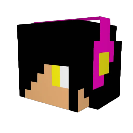 DeFabDuck Minecraft avatar head, 3D render