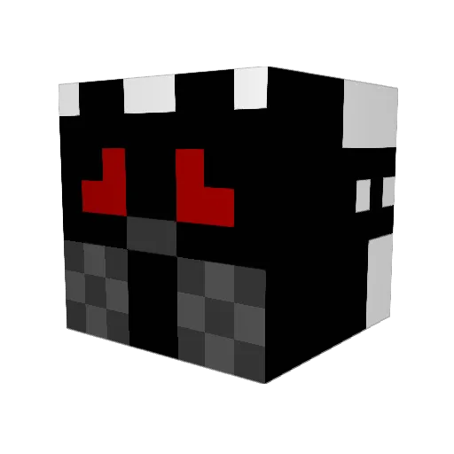 DeFlowerPower Minecraft avatar head, 3D render