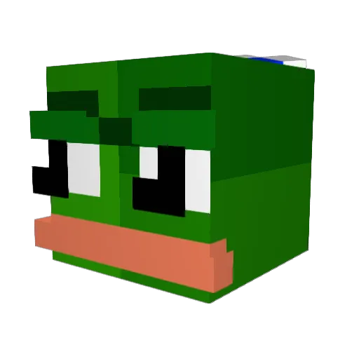 DeFrawn Minecraft avatar head, 3D render